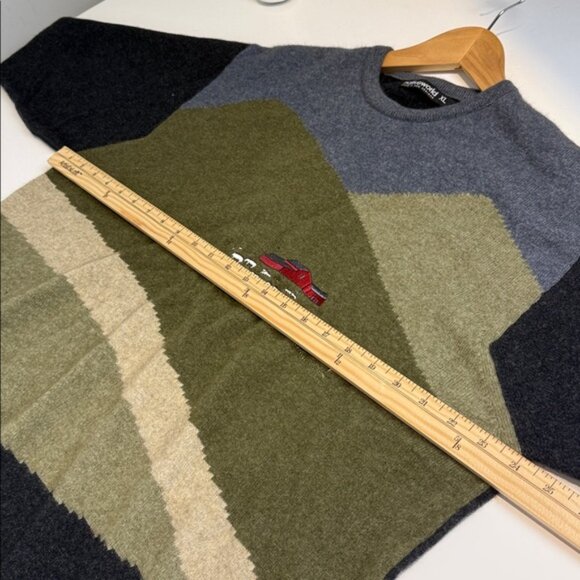 Nativeworld New zealand Gray and Green Crewneck Sweater Size XL - Picture 5 of 7